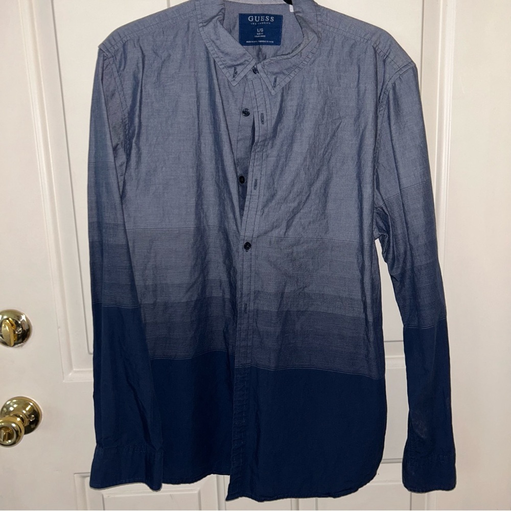Guess Denim Blue Slim Fit Shirt